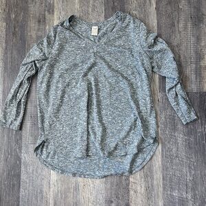 Faded Glory Heather Gray Long Sleeve Top